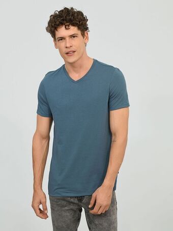 Cuidado con el Perro Playera básica cuello v oferta