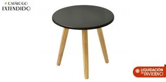 Mesa lateral 40 cm anna madera gris
