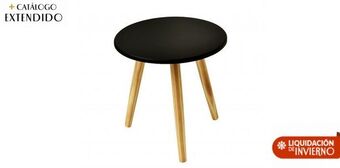 Casa de las Lomas Mesa lateral 32 cm anna madera negro oferta