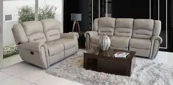 Muebles Dico Sala de piel reclinable magnus taupe oferta