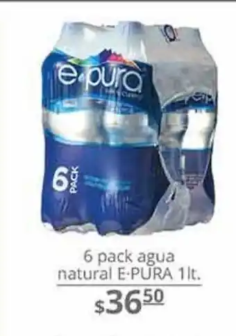 6 pack agua epura 1l