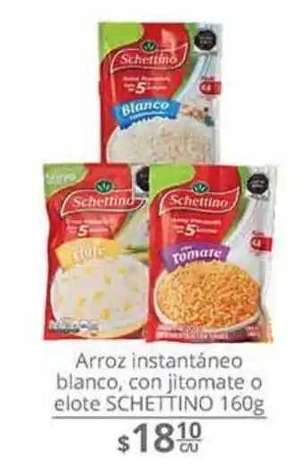 La Comer Arroz instantaneo blanco, con jitomate o elote schettino 160g oferta