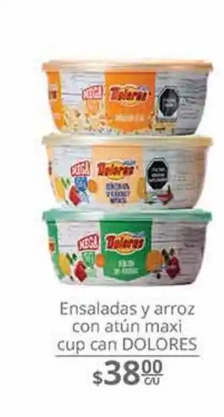 Ensaladas y arroz con atún maxi cup dolores