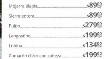 La Comer Mojarra tilapia kilo oferta