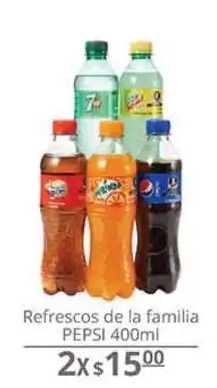La Comer Refrescos de la familia pepsi 400ml x 2un oferta