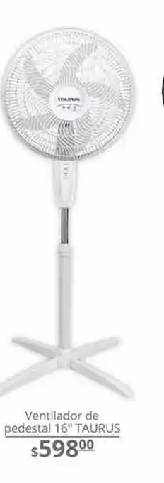 La Comer Ventilador taurus pedestal 16" oferta
