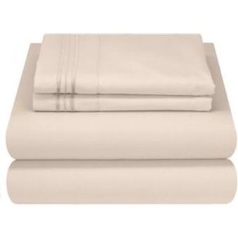 El Bodegón Sábanas de microfibra b.kind & beyond queen size beige oferta