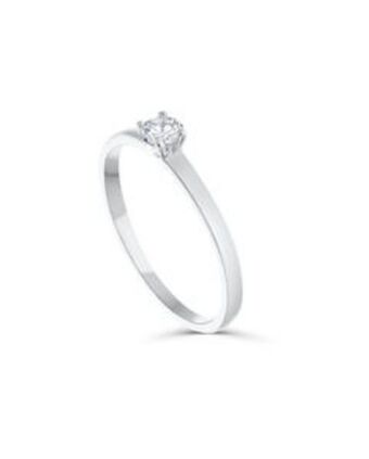 Joyerías Bizzarro Solitario de oro blanco 14k con 20pts de diamante (si) (h) oferta