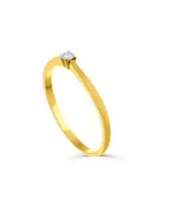 Joyerías Bizzarro Solitario de oro amarillo 14k con 5pts de diamante (si) (h) oferta