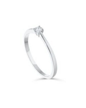 Joyerías Bizzarro Solitario de oro blanco 14k con 10pts de diamante (si) (h) oferta