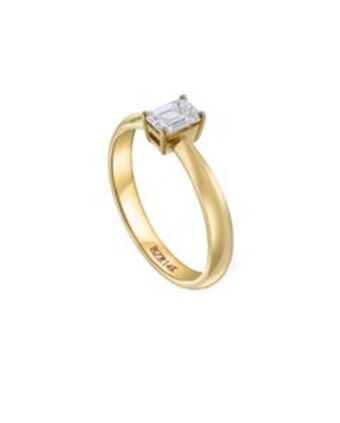 Joyerías Bizzarro Solitario de oro amarillo 14k con 53pts de diamante corte esmeralda (si2) (h) oferta