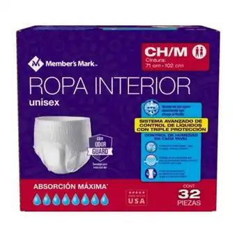 Ropa interior member's mark para adulto talla chica-mediana 32 pzas