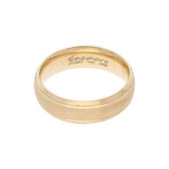 Nacional Monte de Piedad Argolla acanalada en oro amarillo 14 kilates. oferta