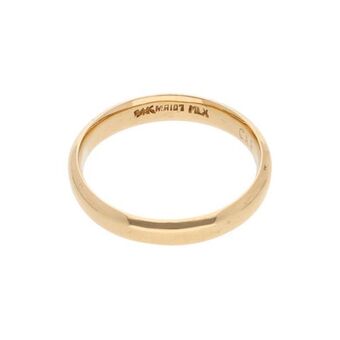 Nacional Monte de Piedad Argolla lisa en oro amarillo 14 kilates. oferta