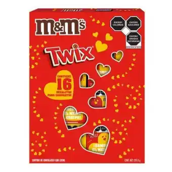 Caja con chocolates mixed twix y m&ms 297.6 g