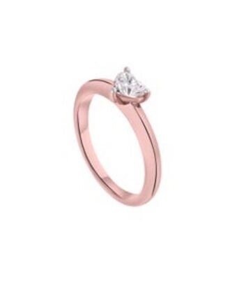 Joyerías Bizzarro Solitario de oro rosa 14k con 53pts de diamante corte corazón (si2) (h) oferta