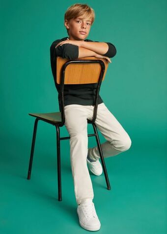 Mango Pantalón chino algodón oferta