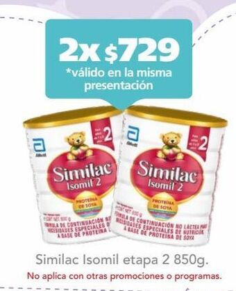 Farmacia San Pablo Similac isomil etapa 2 fórmula de continuación con proteína de soya niños de 1 a 3 años 850 g polvo lata oferta