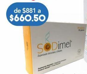 Sodimel sumplemento alimenticio antiedad 30 cápsulas caja
