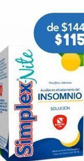 Farmacia San Pablo Simplex nite auxiliar en el tratamiento del insomnio 30 ml solución gotero passiflora 1 x oferta