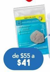 Farmacia San Pablo Ht mascarilla n95 desechable unitalla con ligas a la nuca 2 piezas bolsa oferta