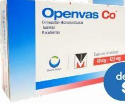 Farmacia San Pablo Openvas co 14 tabletas caja olmesartán medoxomilo 40 mg hidroclorotiazida 12.5 mg oferta