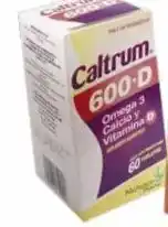 Farmacia San Pablo Caltrum 600 suplemento alimenticio con omega 3 calcio y vitamina d 60 tabletas frasco omega 3 (dha) 17.0 mg oferta