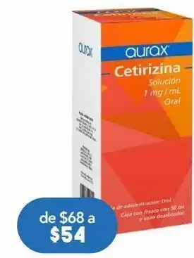 Farmacia San Pablo Cetirizina 1 mg aurax 50 ml solución frasco dosificador oferta