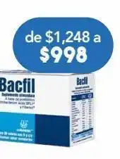 Bacfil suplemento alimenticio a base de postbiótico bpl1 30 sobre caja bifidobacterium lactis 1.0e9 ufc