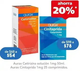 Farmacia San Pablo Aurax Cetirizina Solución 1mg 50ml oferta