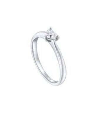 Joyerías Bizzarro Solitario de oro blanco 14k con 33pts de diamante corte corazón (si2) (h) oferta