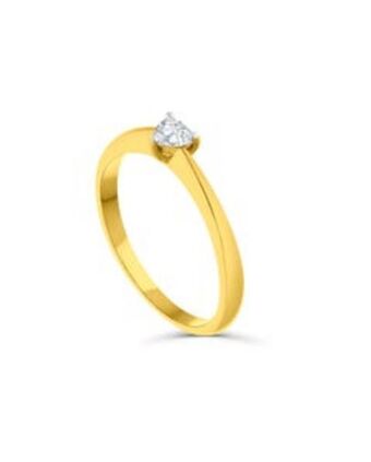 Joyerías Bizzarro Solitario de oro amarillo 14k con 21pts de diamante corte corazón (si2) (h) oferta