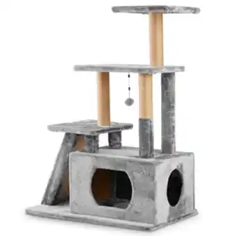 Everyay mueble para gatos senior y de talla grande tipo árbol con rampa y escondite