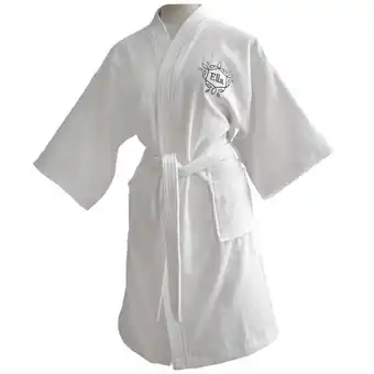 Bata de baño blanco louvre raya
