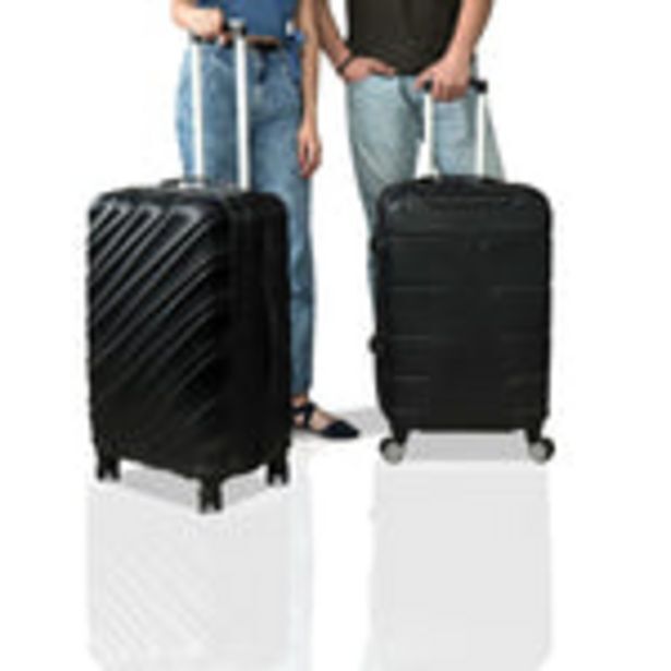 2 maletas grandes color negro, set para parejas, oferta en Waldos 2 maletas grandes color negro, set para parejas, oferta en Waldos