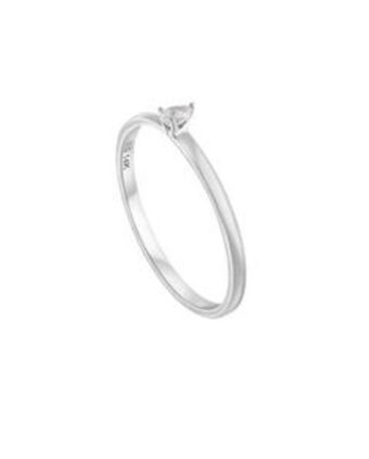 Joyerías Bizzarro Solitario de oro blanco 14k con 7pts de diamante corte pera (si2) (h) oferta