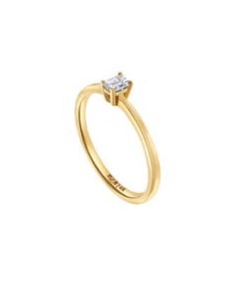 Joyerías Bizzarro Solitario de oro amarillo 14k con 21pts de diamante corte esmeralda (si2) (h) oferta