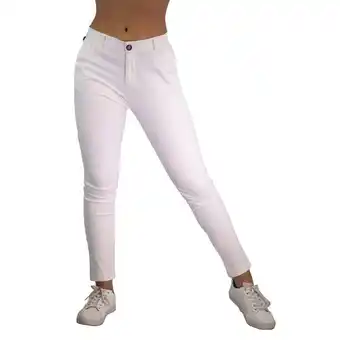 Pantalón casual para dama tucané blanco flex fit pants