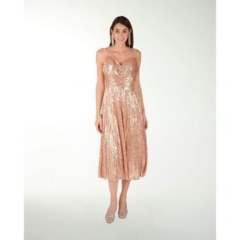 Vestido cl premium con detalles de aplicacion