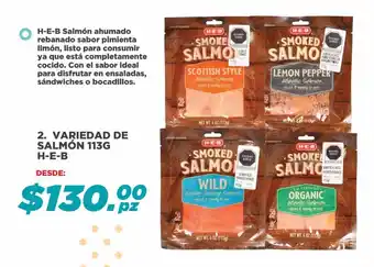 HEB Variedad de Salmón 113g H-E-B oferta