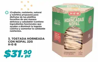 HEB Tostada Horneada con Nopal 22g H-E-B oferta