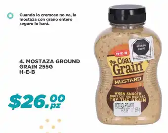 Mostaza Ground Grain 255g H-E-B
