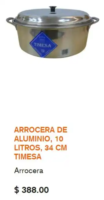 Anforama Arrocera de Aluminio 10 litros - 34cm Timesa oferta