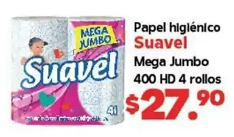Papel Higiénico Suavel Mega Jumbo 400 HD 4 Rollos