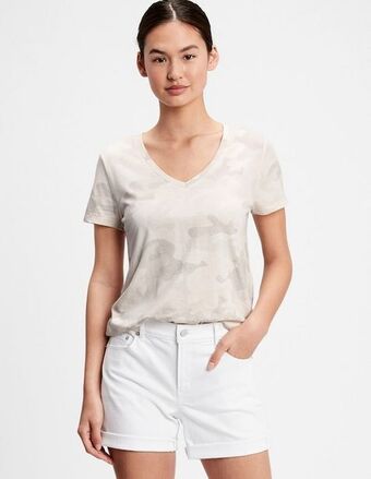 GAP Playera cuello v para mujer oferta