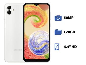 PCEL Smartphone samsung galaxy a04: procesador octa-core (hasta 2.3 ghz), memoria ram de 4gb, almacenamiento de 128gb, pantalla oferta