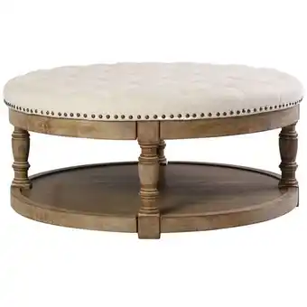 Sears Mesa de centro rd tufted hindi ecru vintage home oferta
