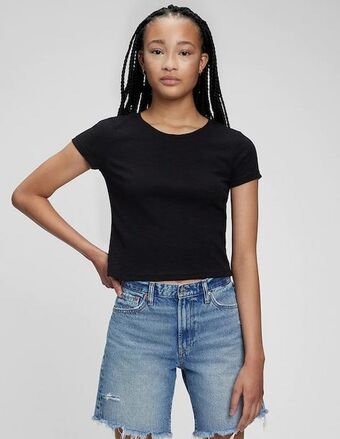 GAP Playera gap cuello redondo para mujer oferta