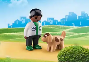 Playmobil 70407 1.2.3 veterinario con perro oferta