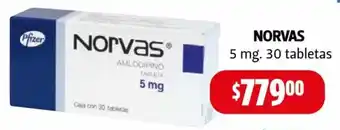 Norvas 5mg - 30 tabletas